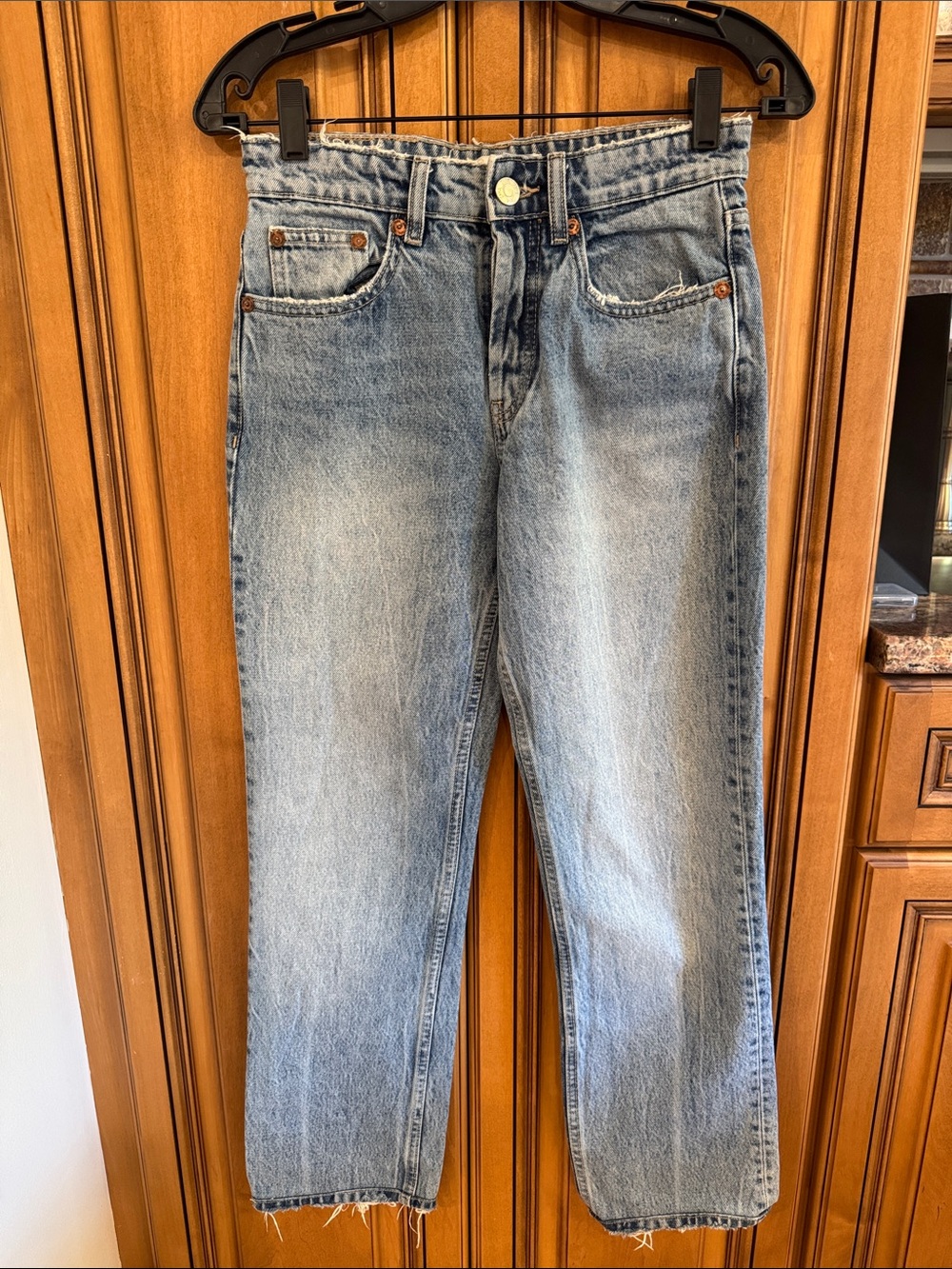 Zara Light Blue Straight Leg Women's Jeans